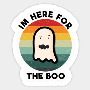 Im Here For The Boo Vintage Sticker